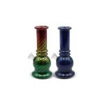 NIRVANA® Γυάλινο Bong Bubble Σε Διάφορα Χρώματα 15cm rasta-blue