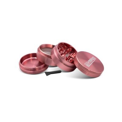 OLYMPUS® Grinder Τρίφτης Καπνού Αλουμινίου Shinny 4μέρη 50mm Ροζ