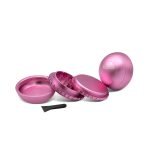 OLYMPUS® Grinder Τρίφτης Καπνού Αλουμινίου Spin 4μέρη 6.3cm ροζ