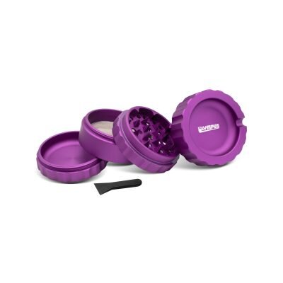 OLYMPUS® Grinder Τρίφτης Καπνού Αλουμινίου με Τασάκι 4μέρη 6.3cm Μωβ