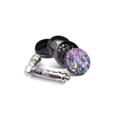 OLYMPUS® Premium Set Μεταλλική Πίπα Hemp Με Grinder 4μέρη ανοιχτό