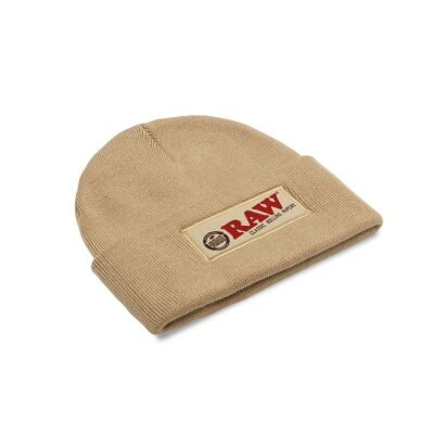 RAW® Beanie Καφέ Σκούφος Πλεκτός