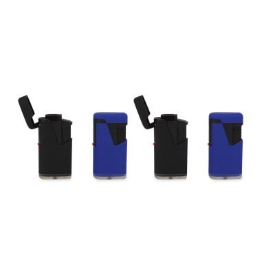 LEON® Αντιανεμικός Αναπτήρας Δίφλογος Double Black & Blue Jetflame