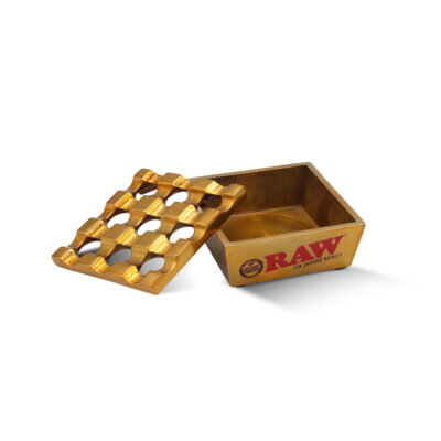 RAW® Regal Χρυσό Αντιανεμικό Μεταλλικό Τασάκι- Εσωτερικα