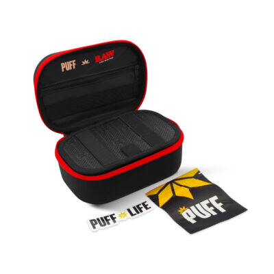 RAW® x Puff® Pro Case Μαύρο Τσαντάκι – Smokers Pouch -Velcro
